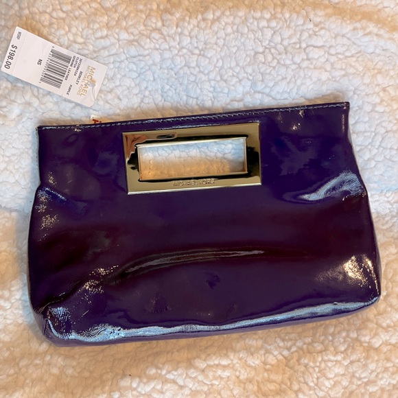 NWT Michael Kors Purple Berkley Clutch - Picture 2 of 13